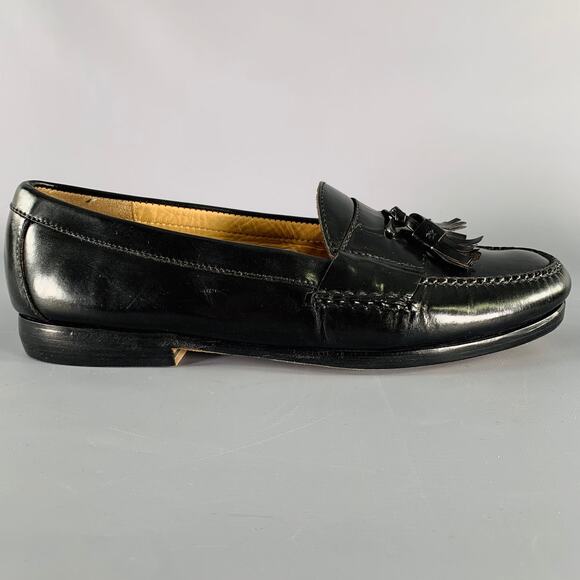 COLE HAAN Size 10 Black Leather Tassels Loafers main image 6